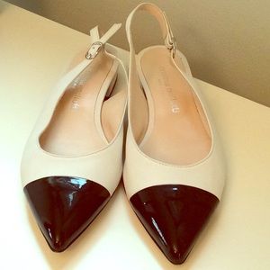 Cap toe sling back flats from Florence, Italy